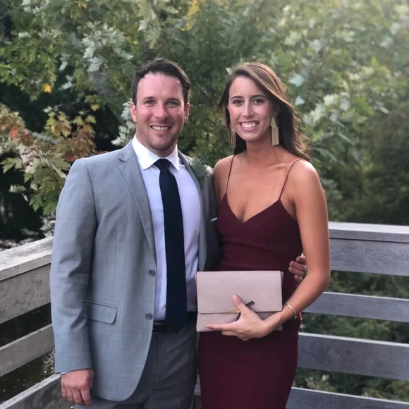 Perfect for a wedding guest, especially this fall! Wine red midi dress, classy! - Picture 5 of 7